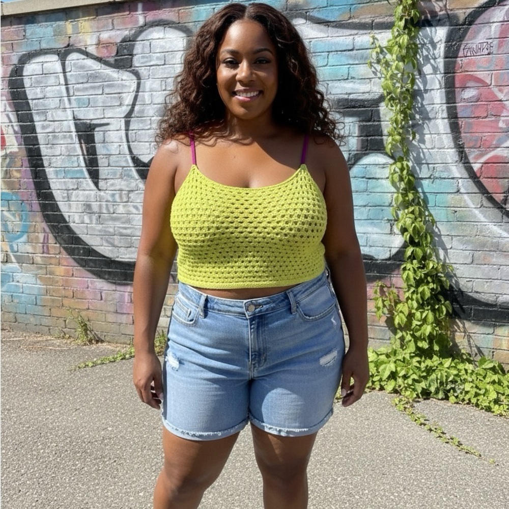 Pretty Little Thing crocheted tank top